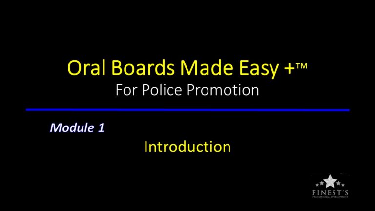 Oral Boards Made Easy Plus Module 1 Introduction